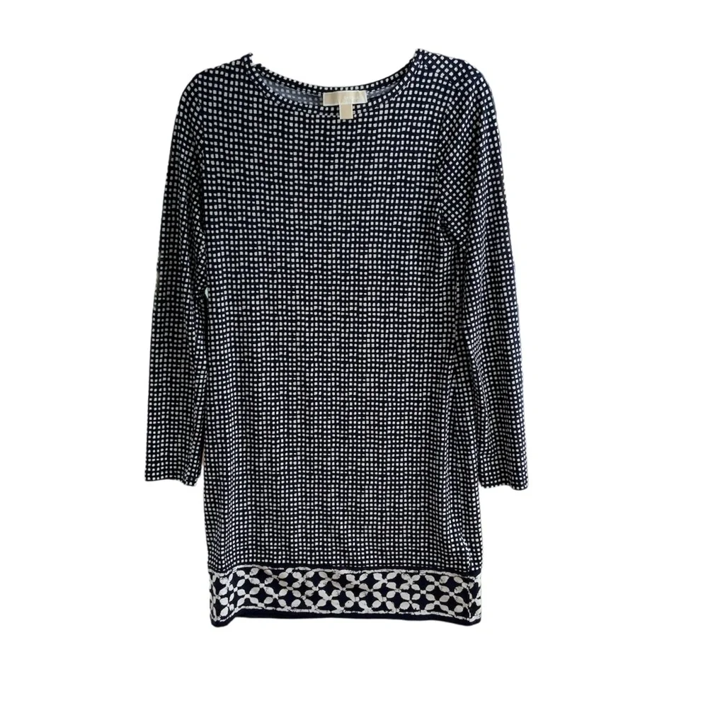 Michael Kors Black and White Cobra Dress - Comfortable Boat Neck Size Small